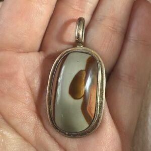 Noreena jasper sterling silver pendant